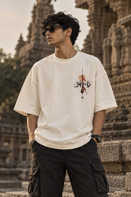 Temple Roots Oversized T-Shirt — Off White