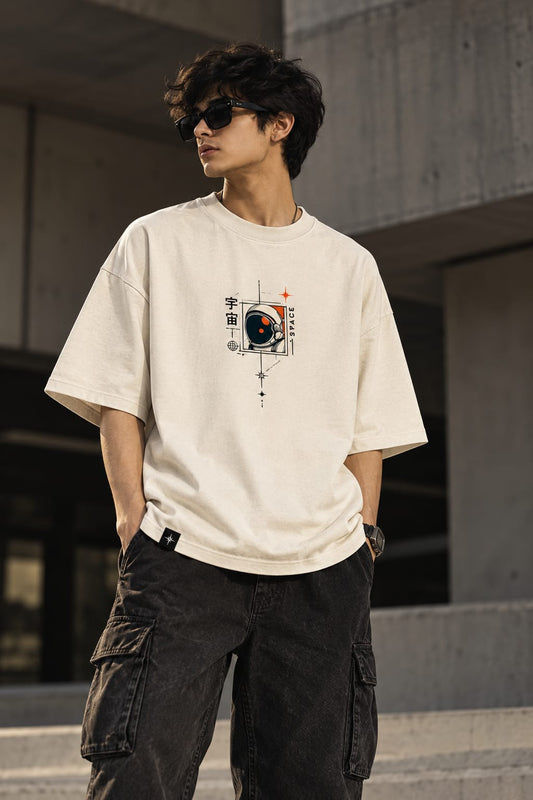 Space 1990 Oversized T-Shirt — Off White