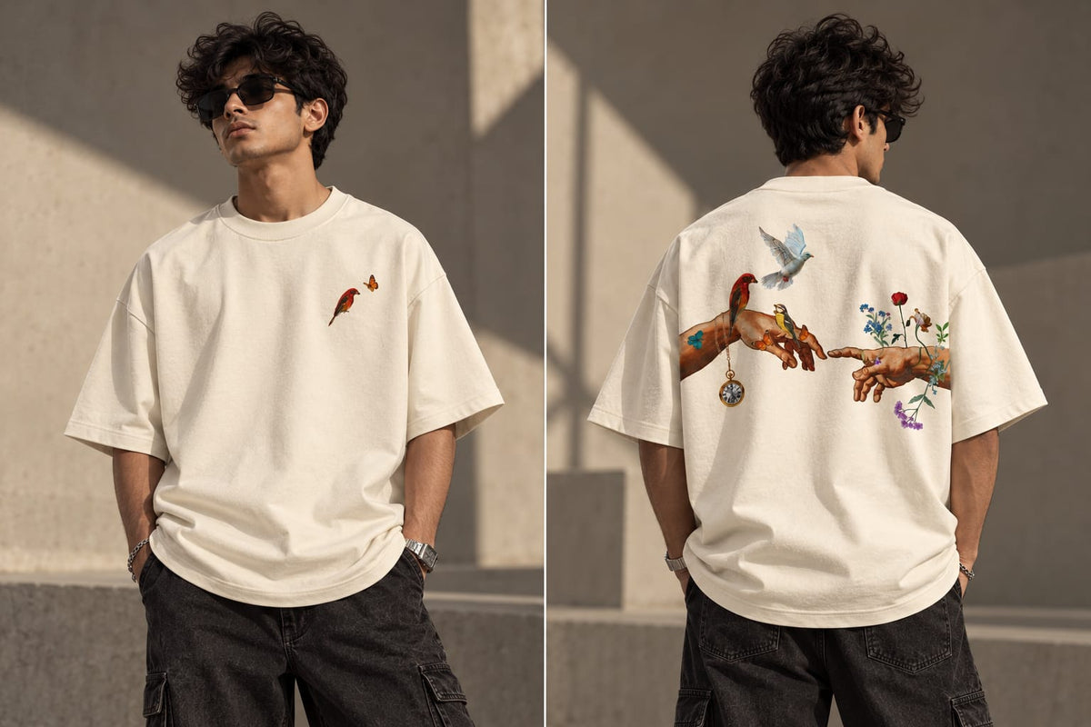 Bird & Bloom Oversized T-Shirt