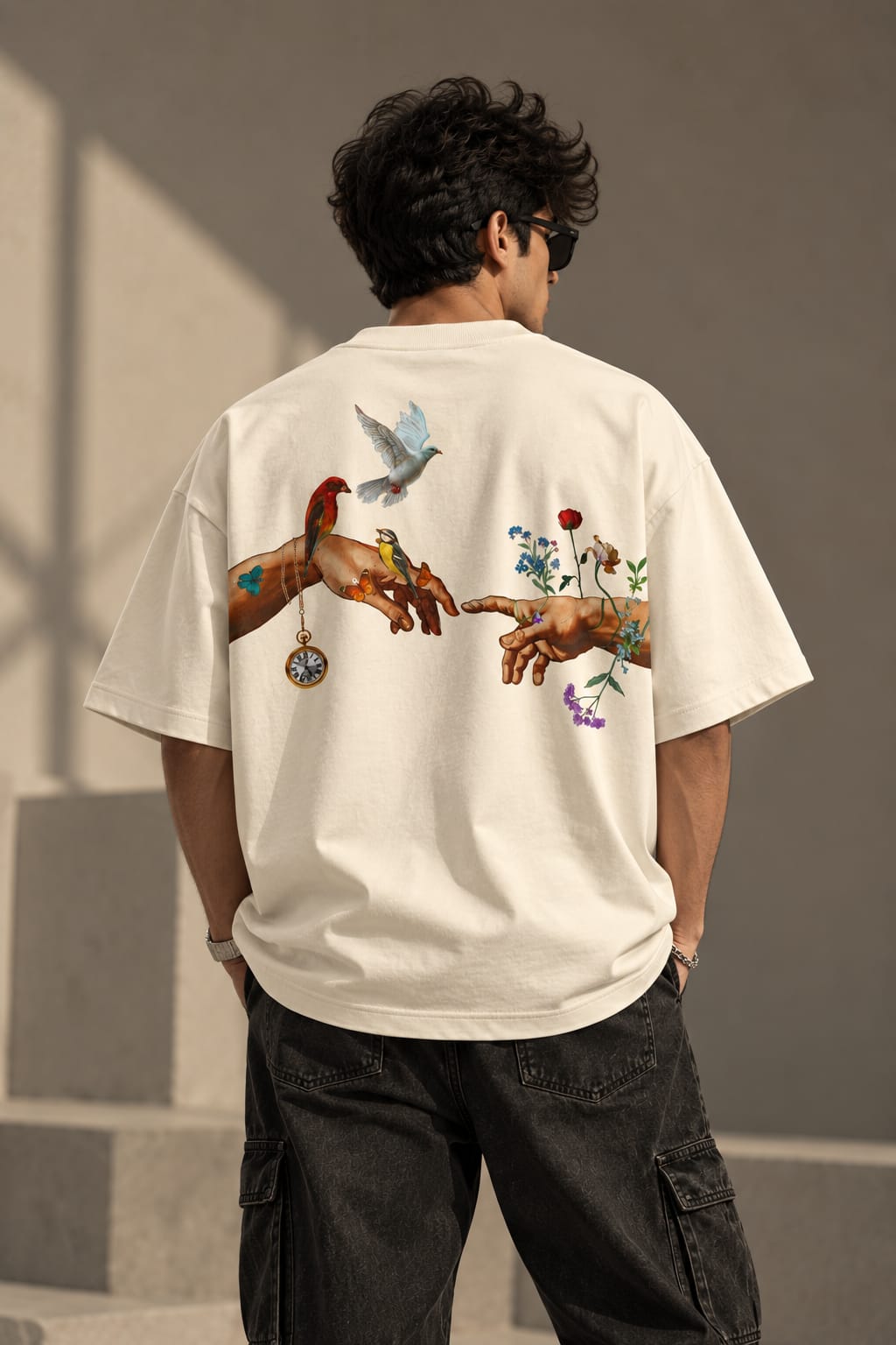 Bird & Bloom Oversized T-Shirt