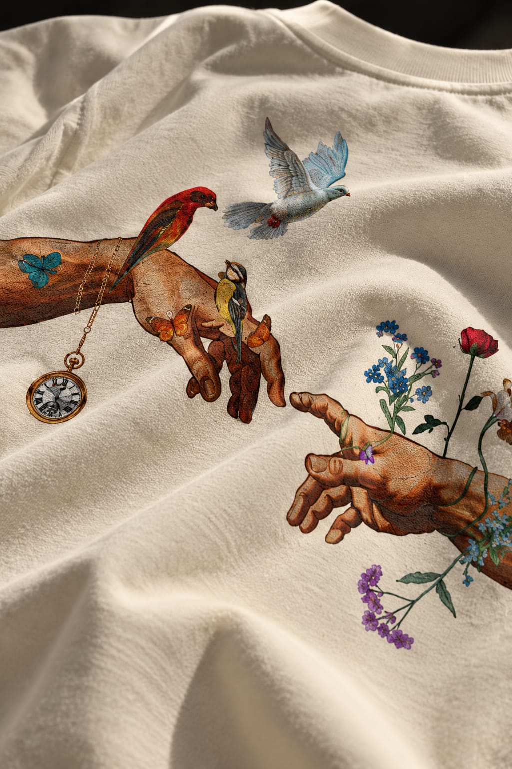 Bird & Bloom Oversized T-Shirt