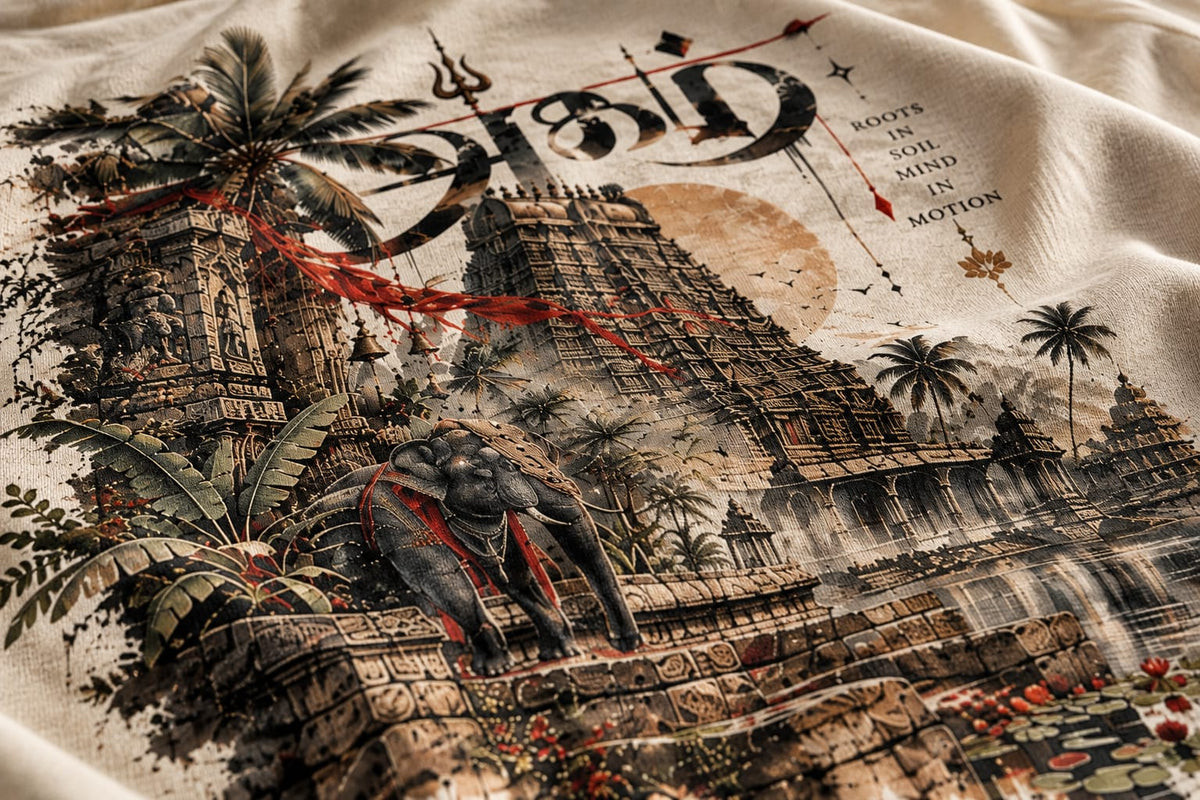 Temple Roots Oversized T-Shirt — Off White