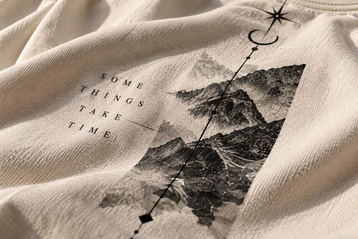 Timeless Mountain Oversized T-Shirt — Off White