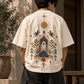 Folk Temple Oversized T-Shirt — Off White