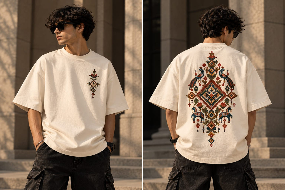 Folk Legacy Oversized T-Shirt — Off White