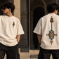 AZTEC Oversized Graphic T-Shirt | Premium Geometric Streetwear – Off White