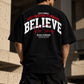 Believe Rise Strong Oversized T-Shirt – Black