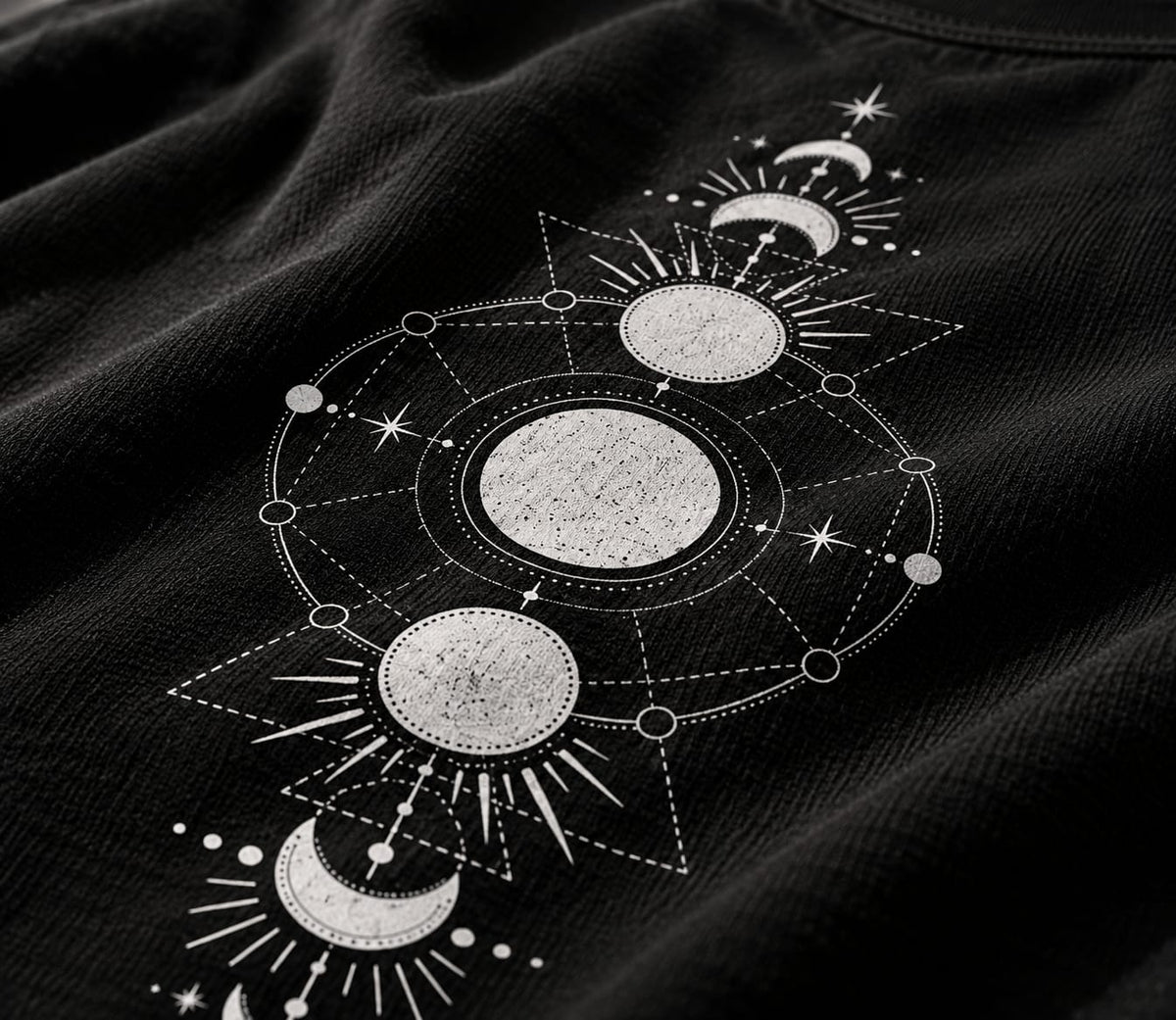 Lunar Orbit Oversized T-Shirt — Black