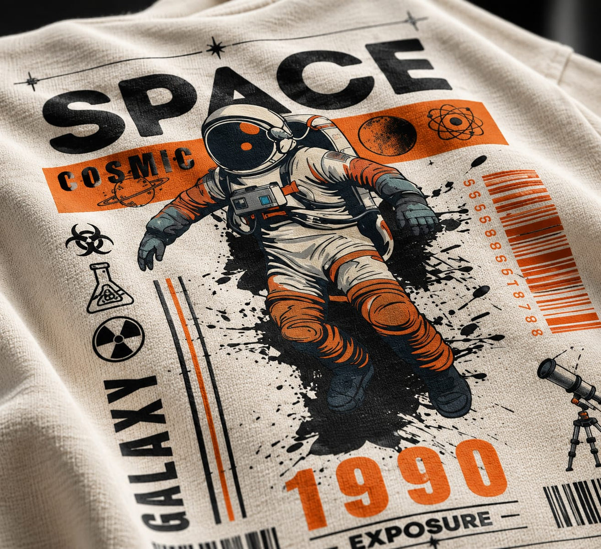 Space 1990 Oversized T-Shirt — Off White