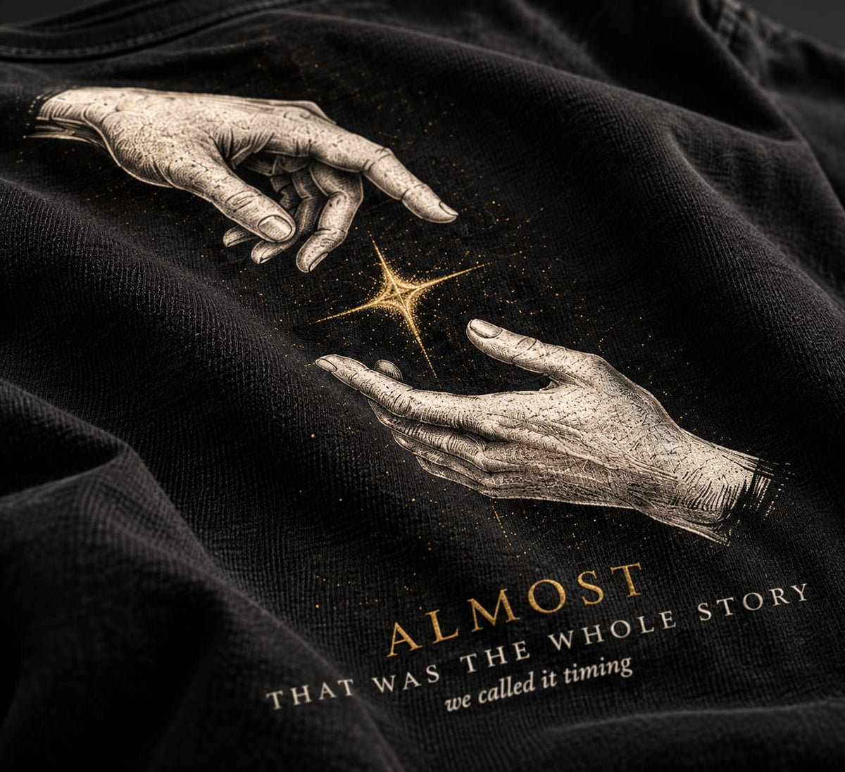 ALMOST Oversized T-Shirt – Premium DTF Graphic Streetwear Tee | Black