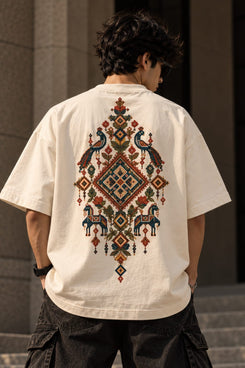 Folk Legacy Oversized T-Shirt — Off White